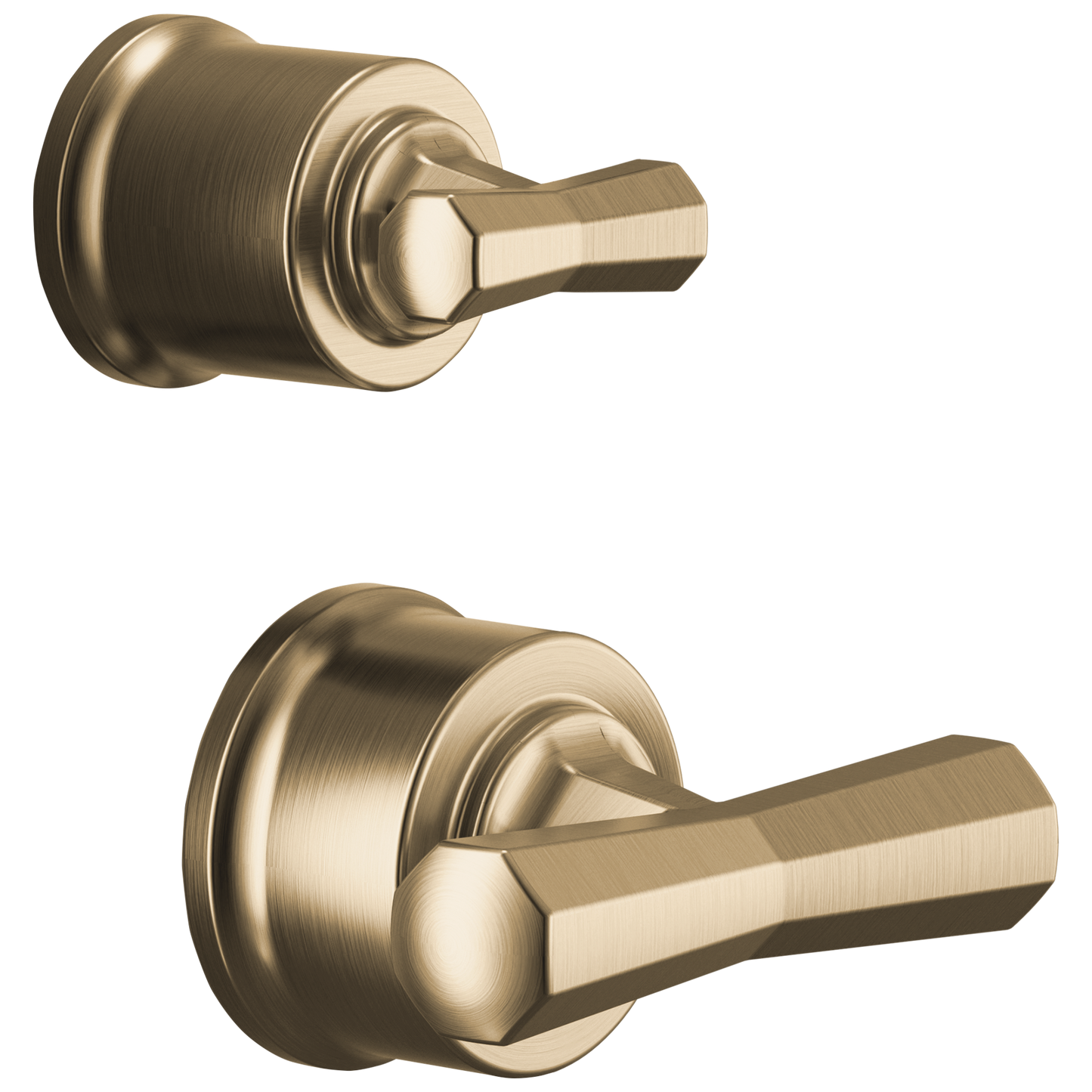 Brizo Beauclere HX75P65 Pressure Balance Valve with Integrated Diverter Trim Cross Handle Kit - Luxe Gold