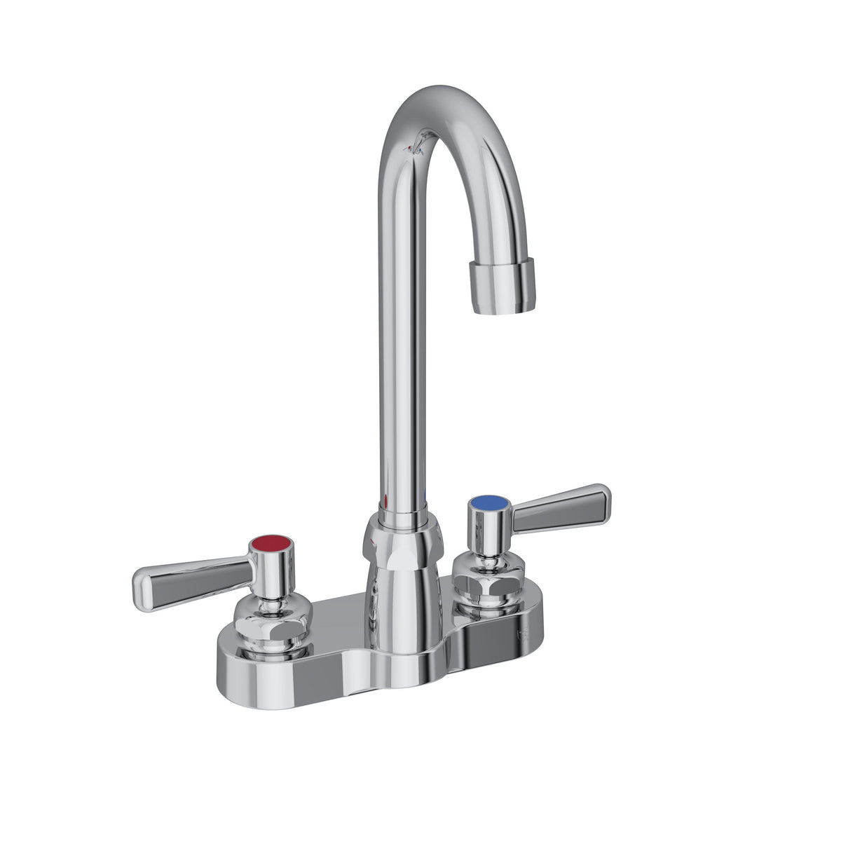 Elkay 4" Centerset with Exposed Deck Faucet with 4" Gooseneck Spout 2" Lever Handles Chrome