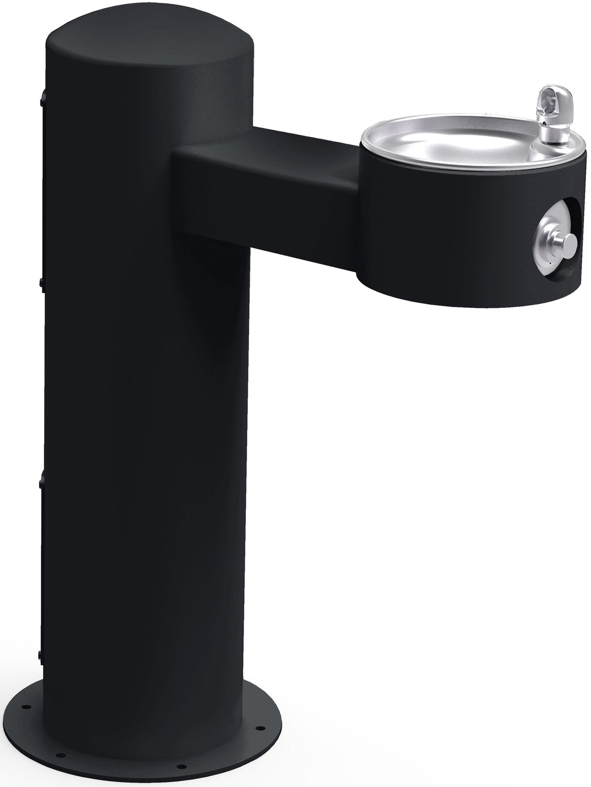Elkay Outdoor ADA Pedestal Fountain Non-Filtered Non-Refrigerated Freeze Resistant Black