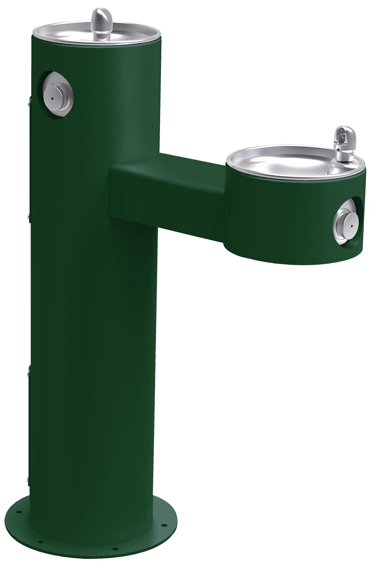 Elkay Outdoor Bi-Level Pedestal Fountain Non-Filtered Non-Refrigerated Evergreen
