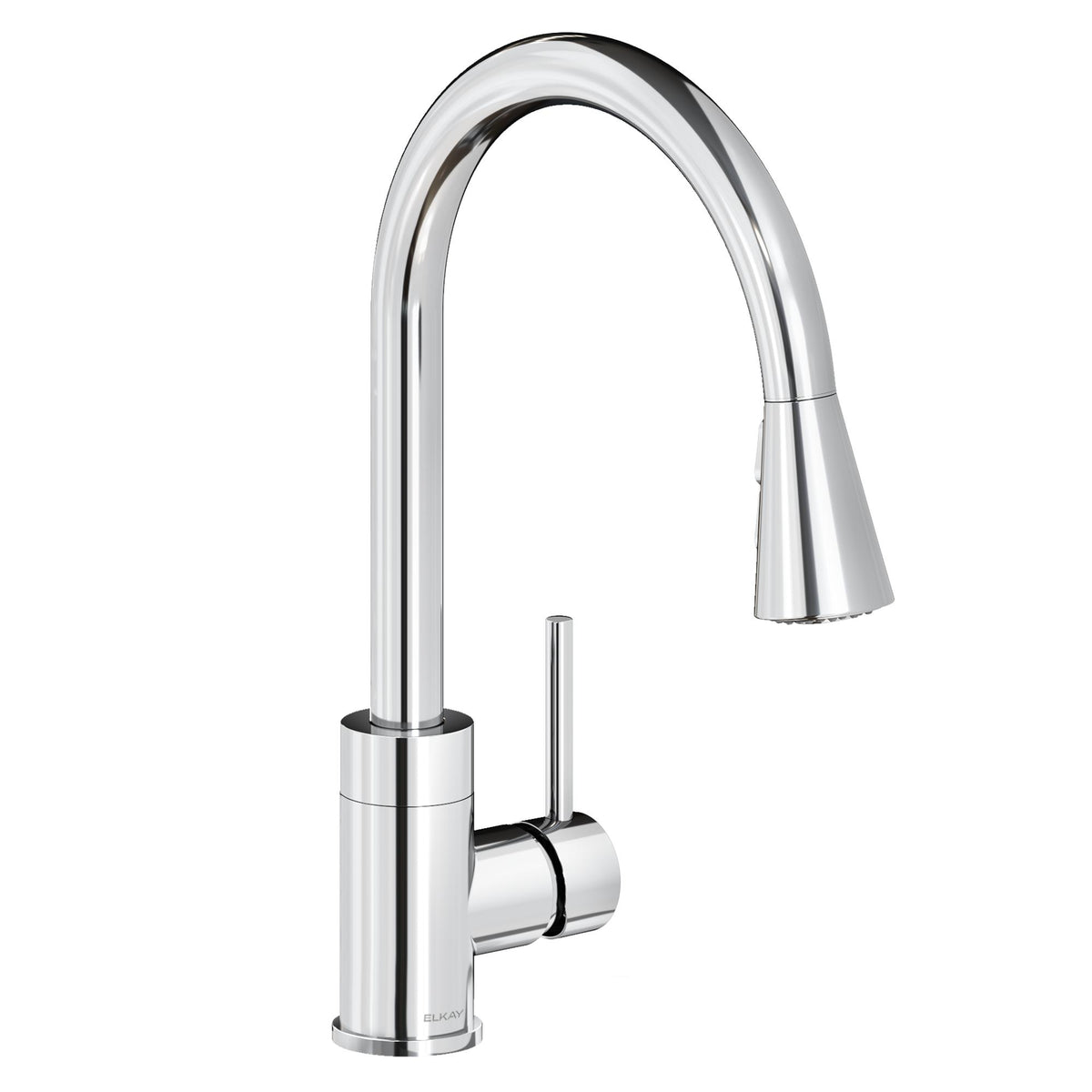 Elkay Avado Single Hole Kitchen Faucet with Pull-down Spray and Forward Only Lever Handle Chrome