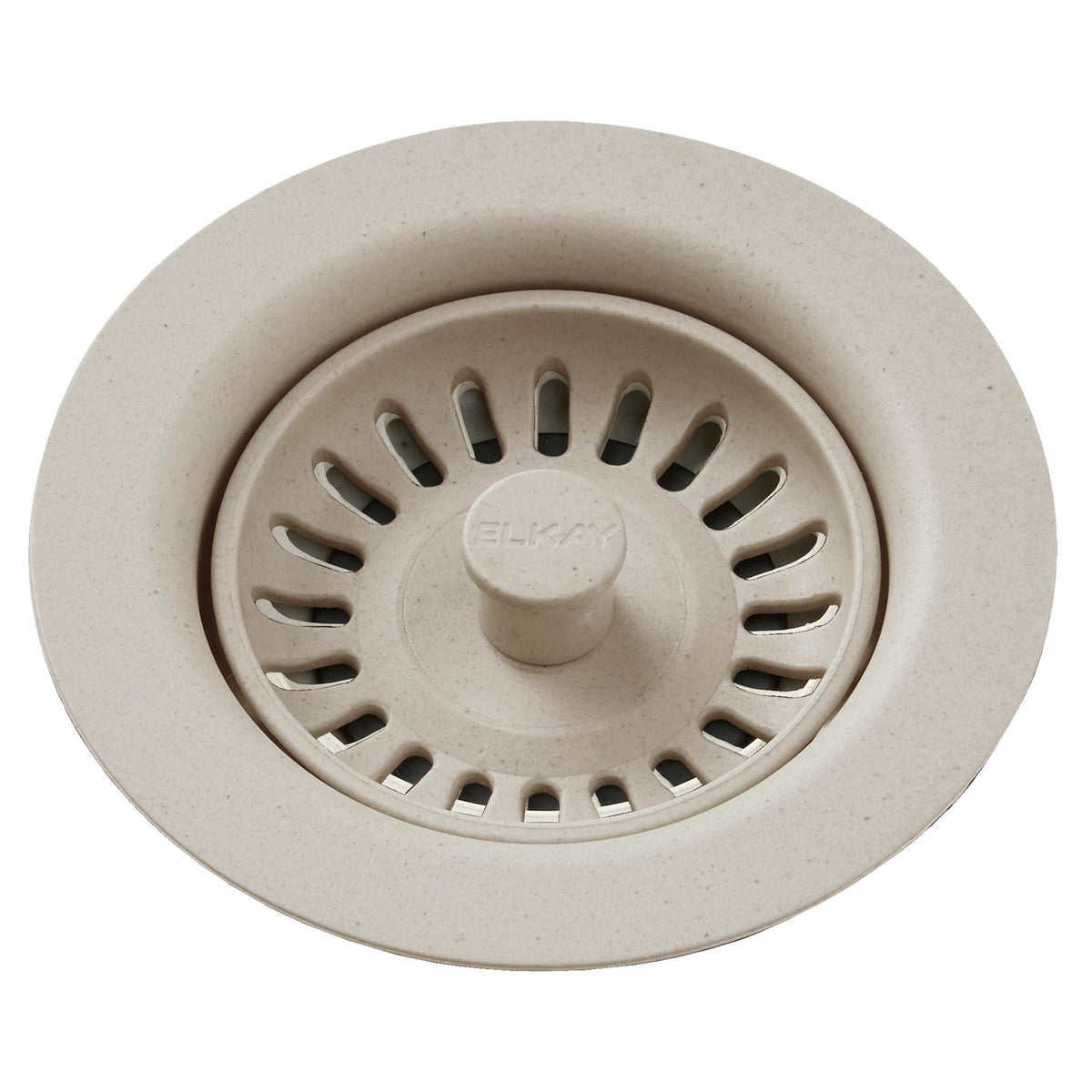 Elkay Polymer Drain Fitting with Removable Basket Strainer and Rubber Stopper Putty