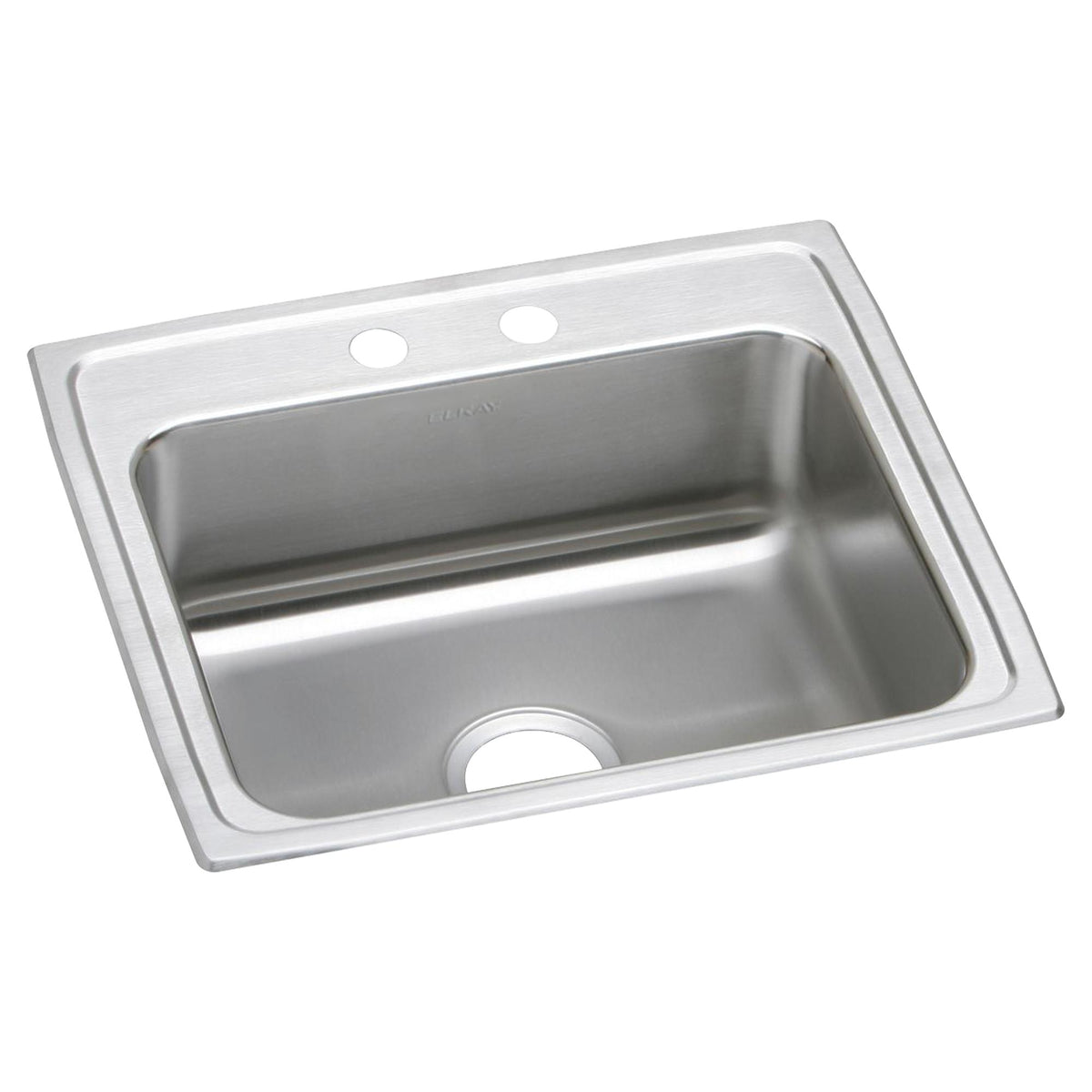 Elkay Lustertone Classic Stainless Steel 22" x 19-1/2" x 7-5/8" 2-Hole Single Bowl Drop-in Sink