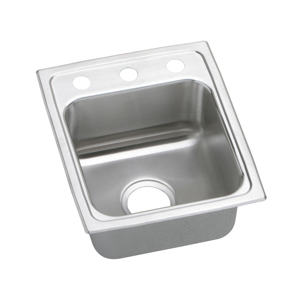Elkay Lustertone Classic Stainless Steel 13" x 16" x 5-1/2" 3-Hole Single Bowl Drop-in ADA Sink with Quick-clip