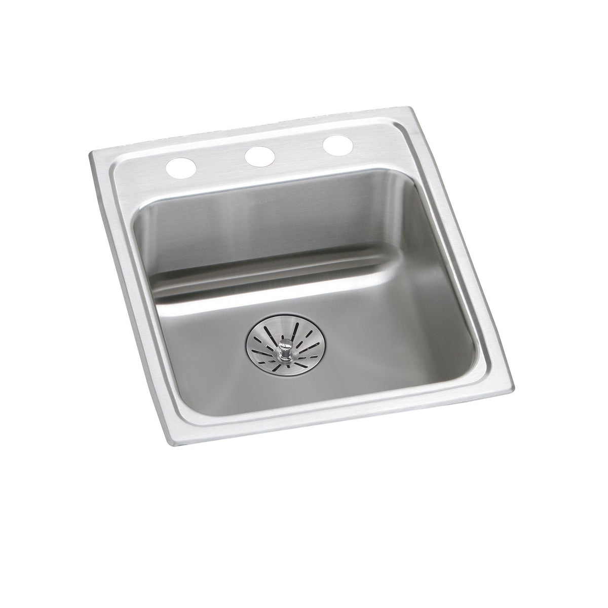 Elkay Lustertone Classic Stainless Steel 15" x 22" x 6-1/2" 3-Hole Single Bowl Drop-in ADA Sink with Perfect Drain®