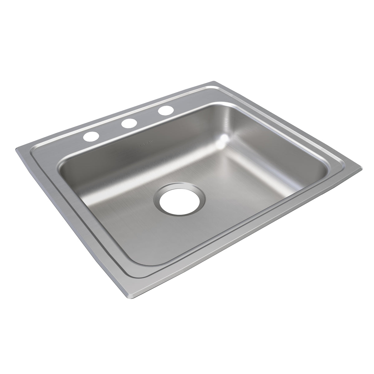 Elkay Lustertone Classic Stainless Steel 22" x 19-1/2" x 5" 3-Hole Single Bowl Drop-in ADA Sink