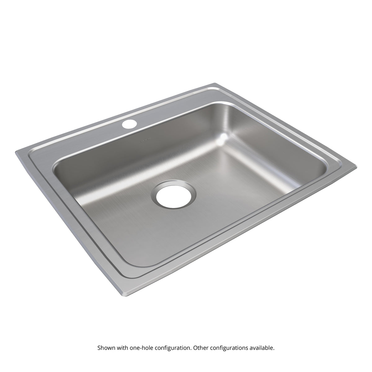 Elkay Lustertone Classic Stainless Steel 25" x 21-1/4" x 6" 1-Hole Single Bowl Drop-in ADA Sink