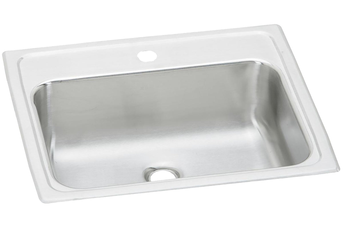 Elkay Celebrity Stainless Steel 19" x 17" x 6-1/8" 1-Hole Single Bowl Drop-in Bathroom Sink