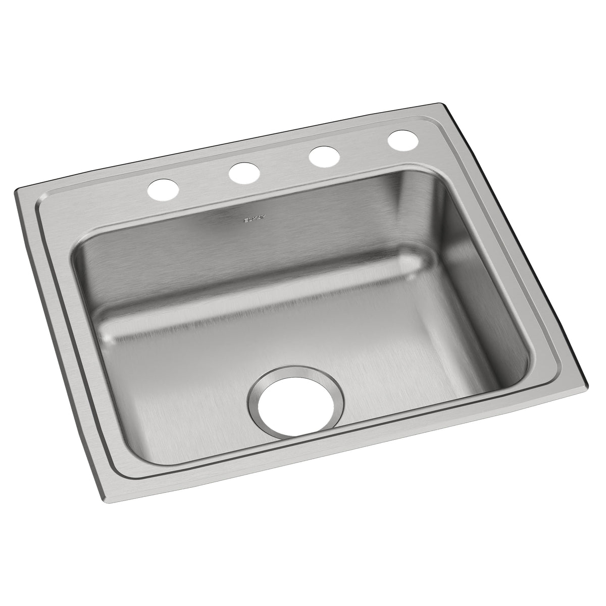 Elkay Celebrity Stainless Steel 22" x 19-1/2" x 7-1/8" 4-Hole Single Bowl Drop-in Sink