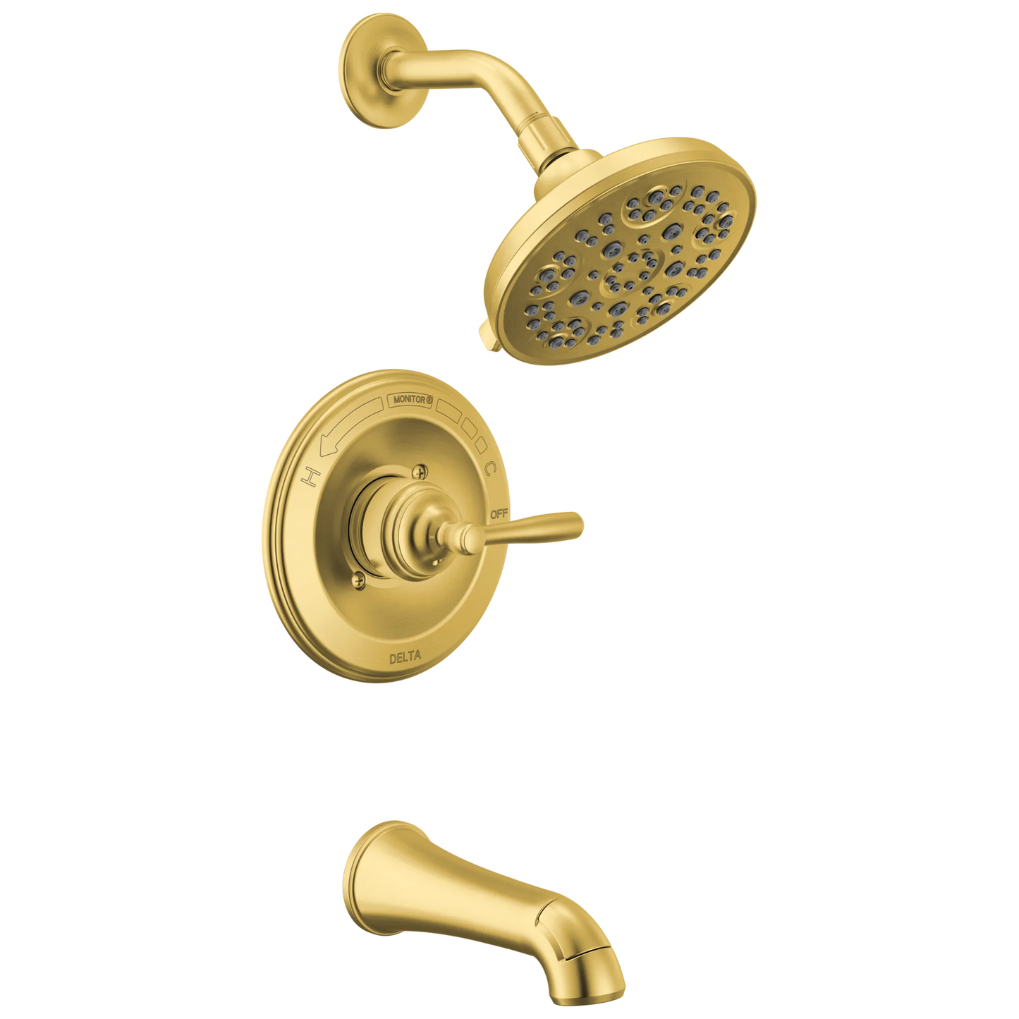 Delta Roe T144985 Monitor 14 Series Tub and Shower - Brushed Gold