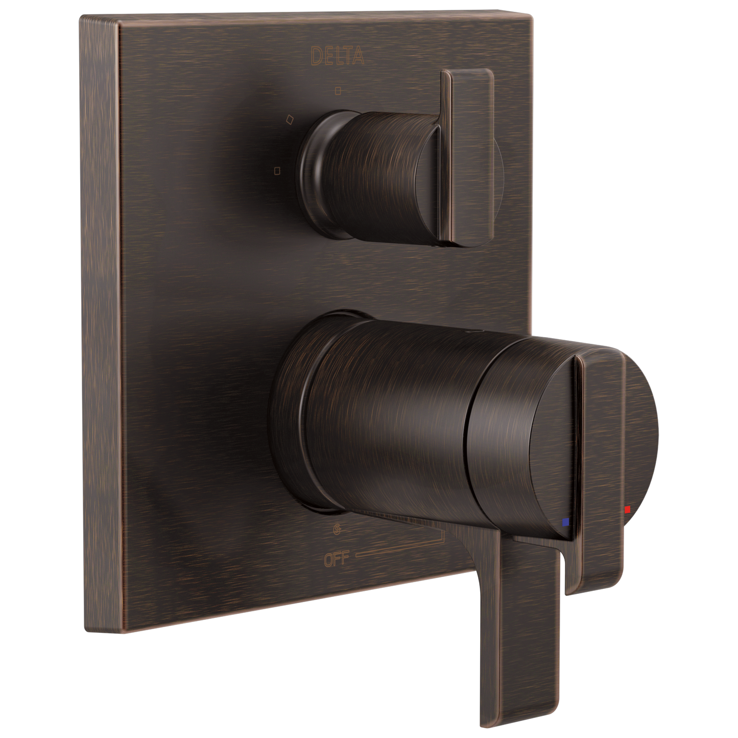 Angular Modern TempAssure 17T Series Valve Trim with 3-Setting Integrated Diverter