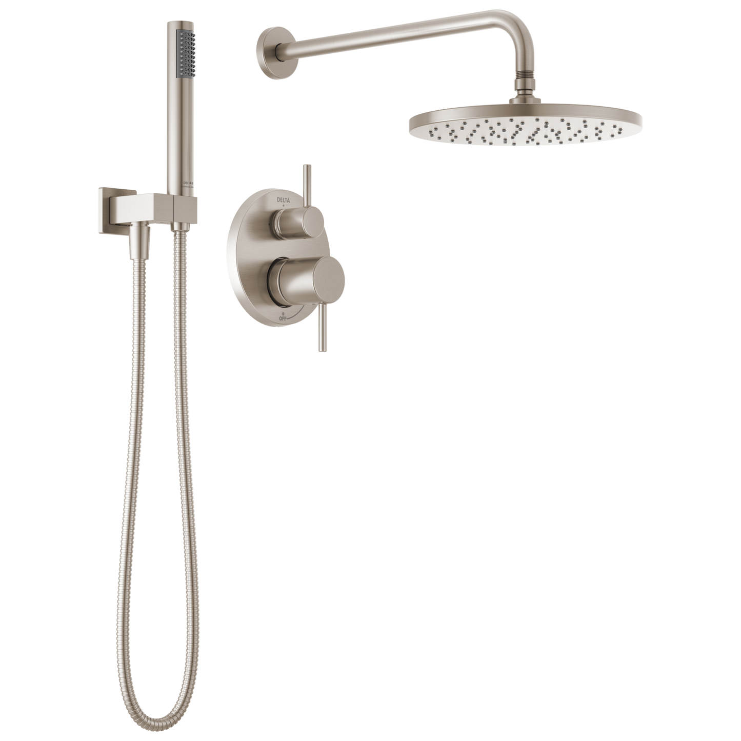 Delta Modern T342702 Monitor 14 Series Shower with Raincan & Hand Shower - Spotshield Brushed Nickel