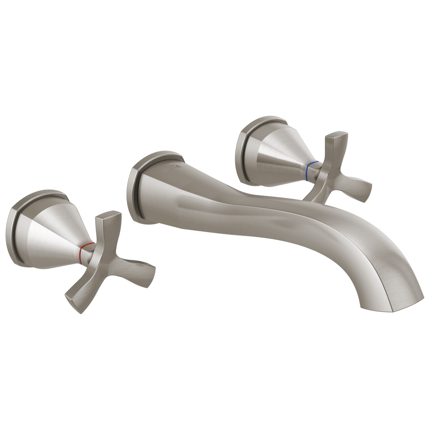 Delta Stryke T35766LF Two Handle Wall Mount Bathroom Faucet Trim - Lumicoat Stainless