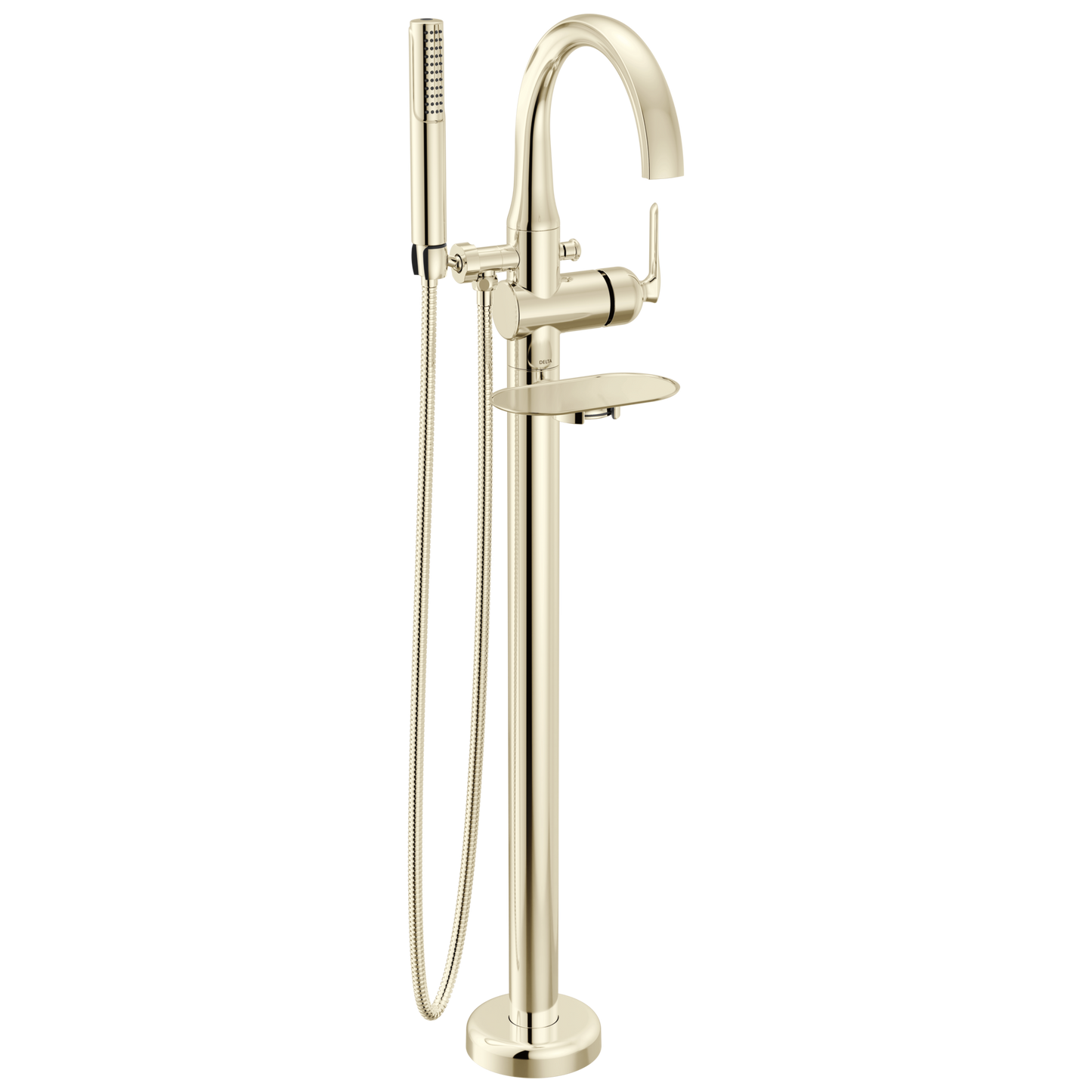 Delta Bonacci T4745 Floor Mount Tub Filler Trim - Lumicoat Polished Nickel