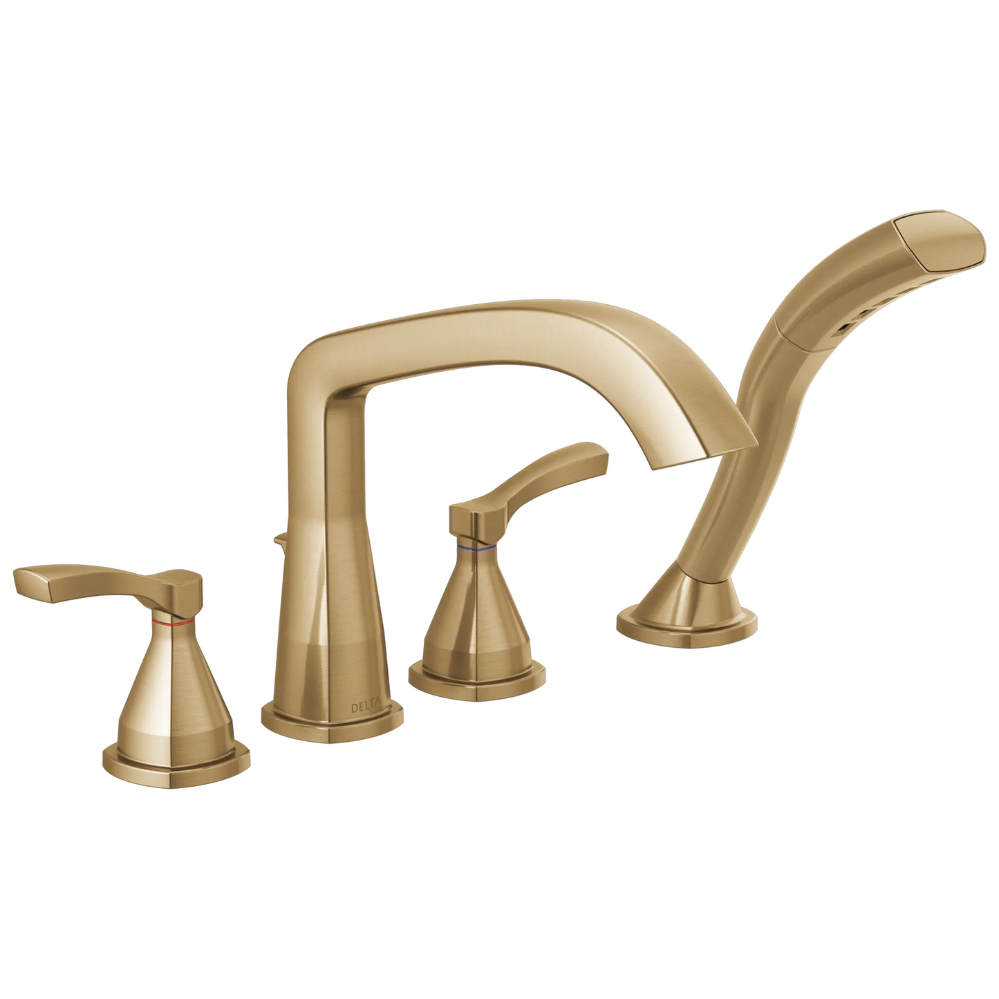 Delta Stryke T4776 Roman Tub Trim with Hand Shower - Lumicoat Champagne Bronze