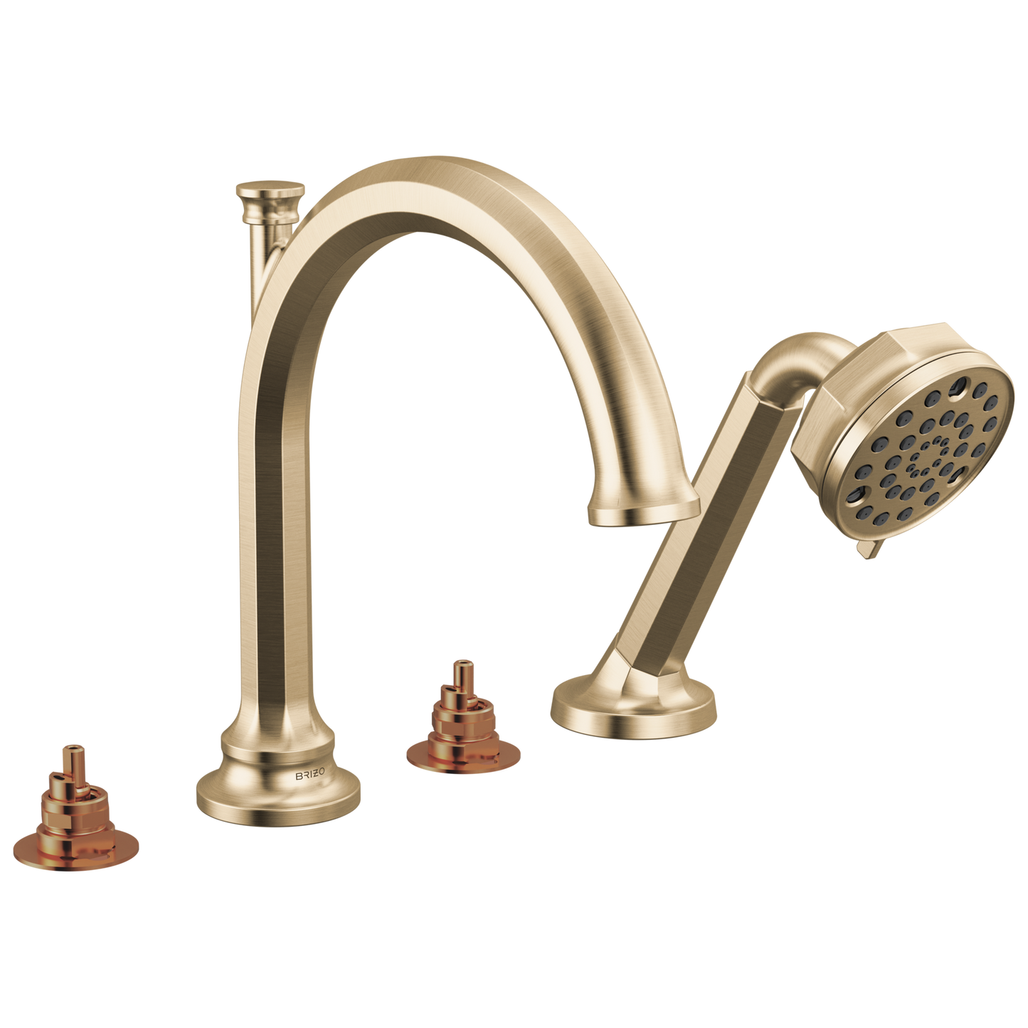 Brizo Beauclere T67465 Roman Tub Faucet With Handshower - Less Handles - Luxe Gold