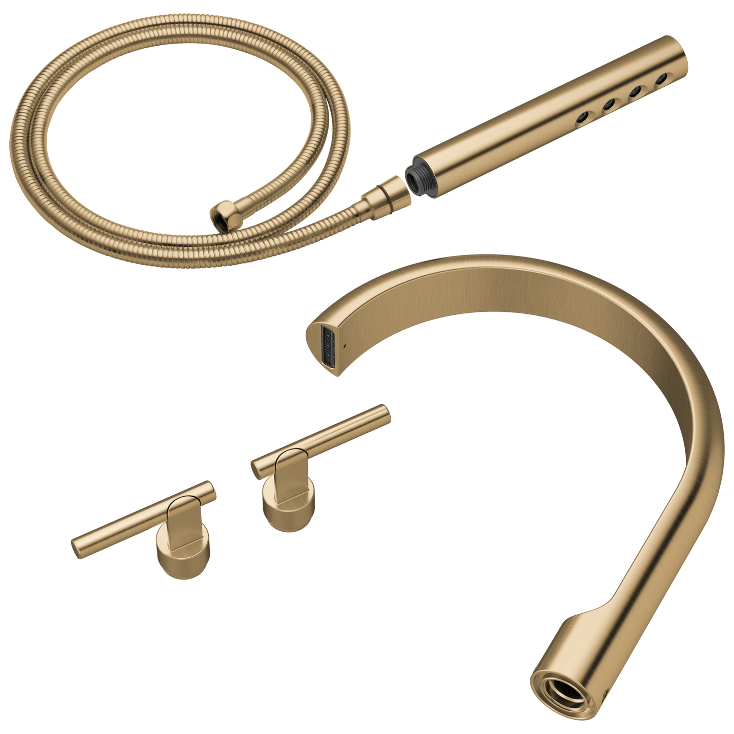 Brizo Roccesco T703110 Two-Handle Tub Filler Trim Kit with Lever Handles - Luxe Gold
