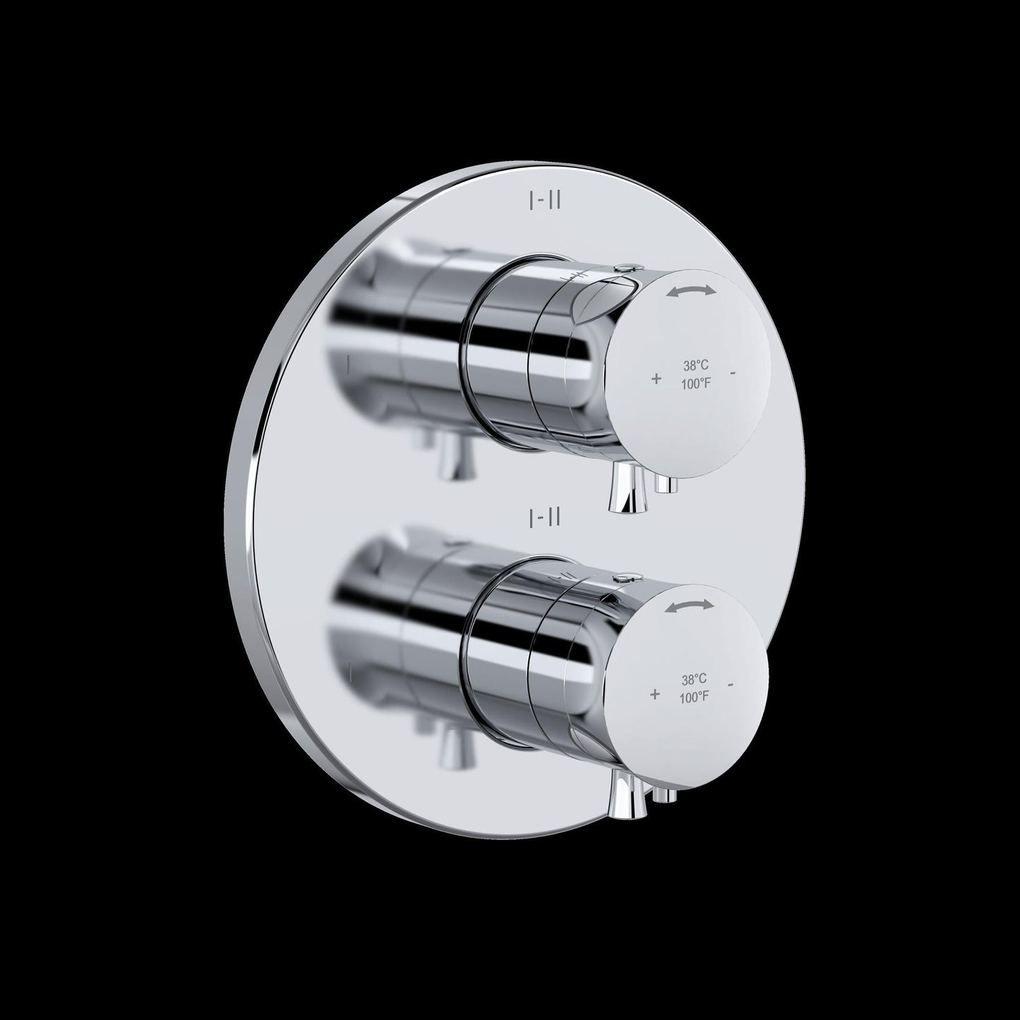 Riobel TEDTM46 Edge 3/4" Therm & Pressure Balance Trim with 6 Functions