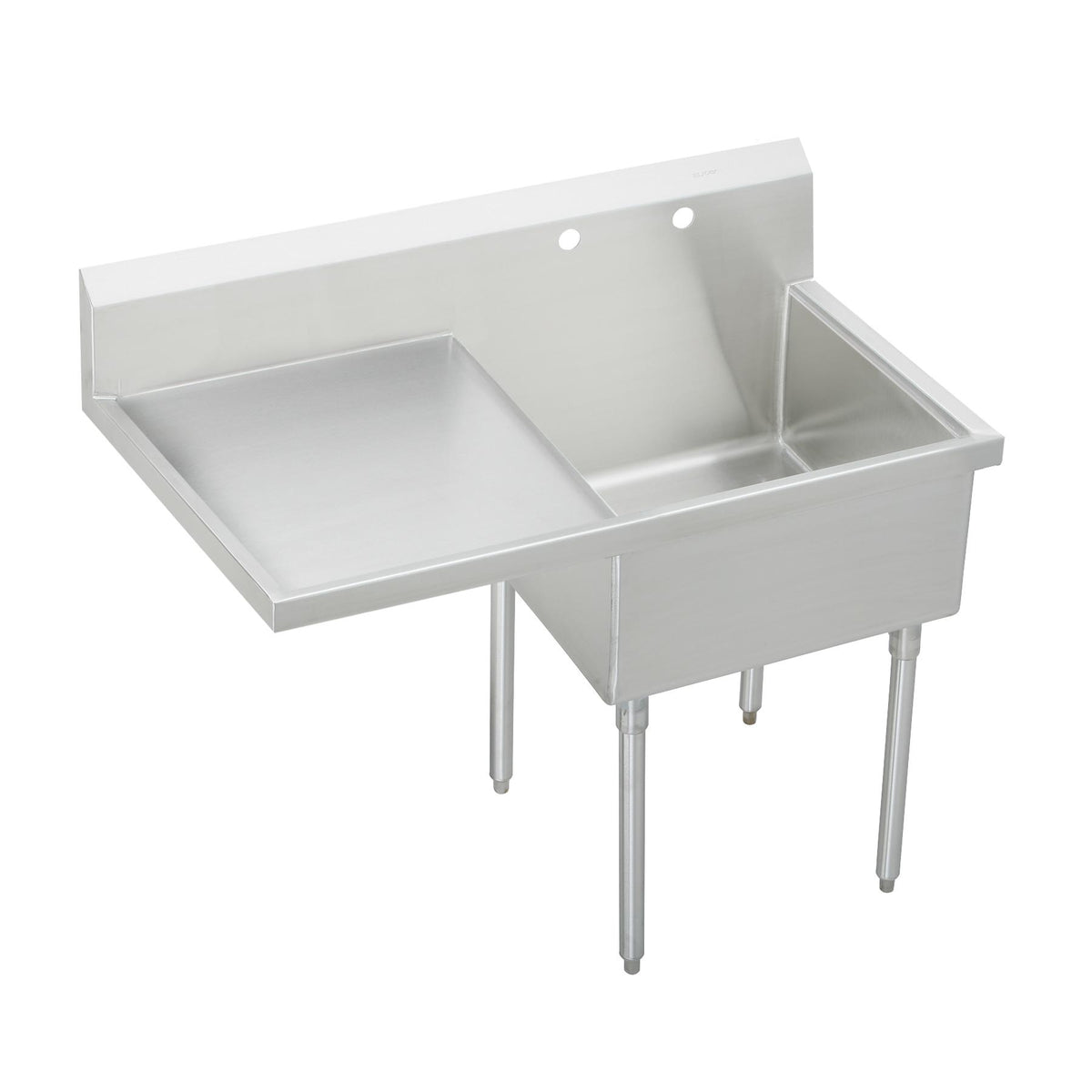 Elkay Weldbilt Stainless Steel 49-1/2" x 27-1/2" x 14" Floor Mount Single Compartment Scullery Sink w/Left Drainboard