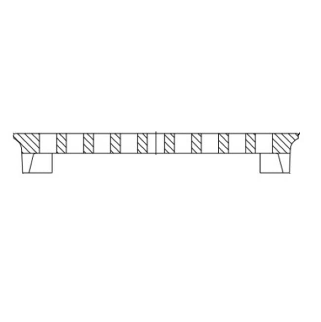 Zurn P1910-2-GRATE Half Grate, Cast Iron, Acid-Resistant Enamel