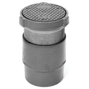 Zurn Z1400-8NH Extra Heavy-Duty Level Trol Adjustable Floor Cleanout, Fits Pipe Size: 8 in, 9-1/4 in Dia Cover