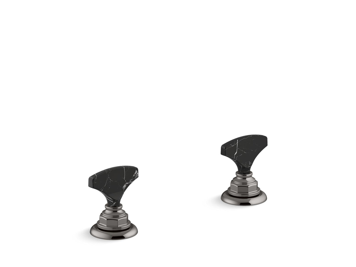 KOHLER K-98068-6NRO Artifacts Nero Marquina T-handle bathroom sink faucet handles