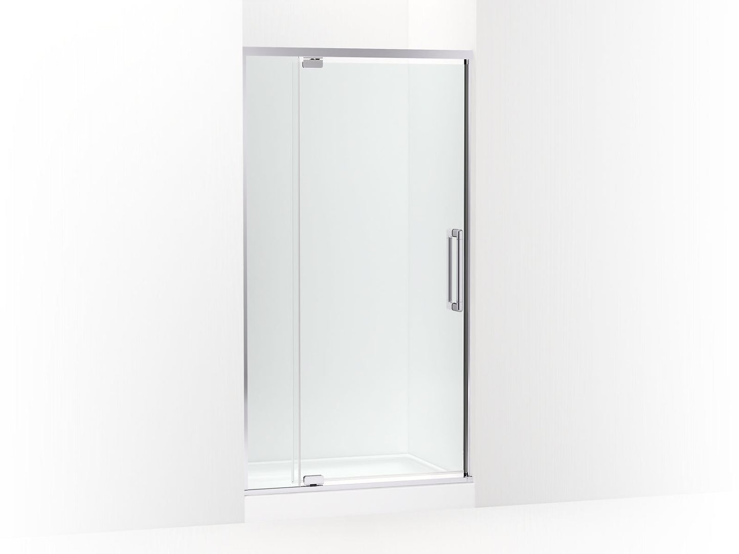 KOHLER K-CA37594-8L Statement 76" H pivot shower door with 5/16"-thick glass
