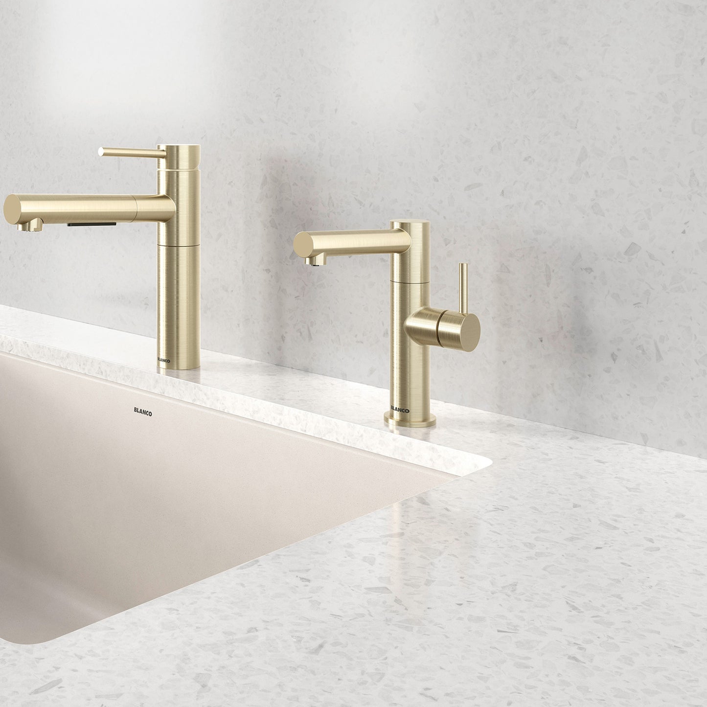 Satin Gold - BLANCO Alta II Low Arc Beverage Faucet - RO Compatible