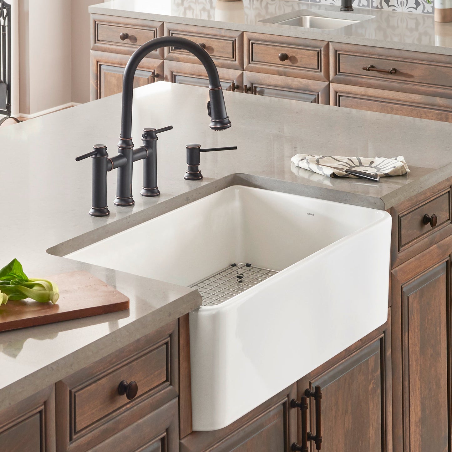 BLANCO Cerana 33" Fireclay Single Bowl Apron-Front Farmhouse Sink