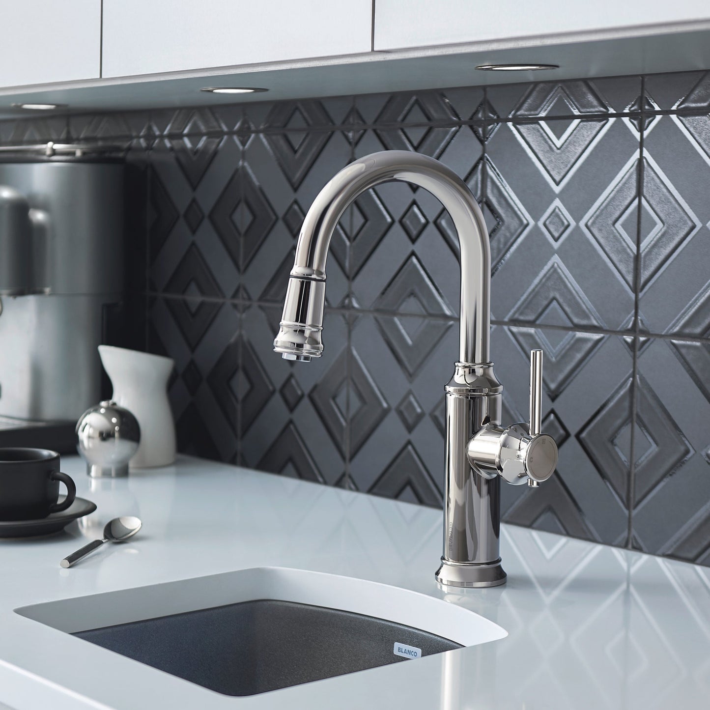 Chrome - BLANCO Empressa Pull-Down Bar Faucet