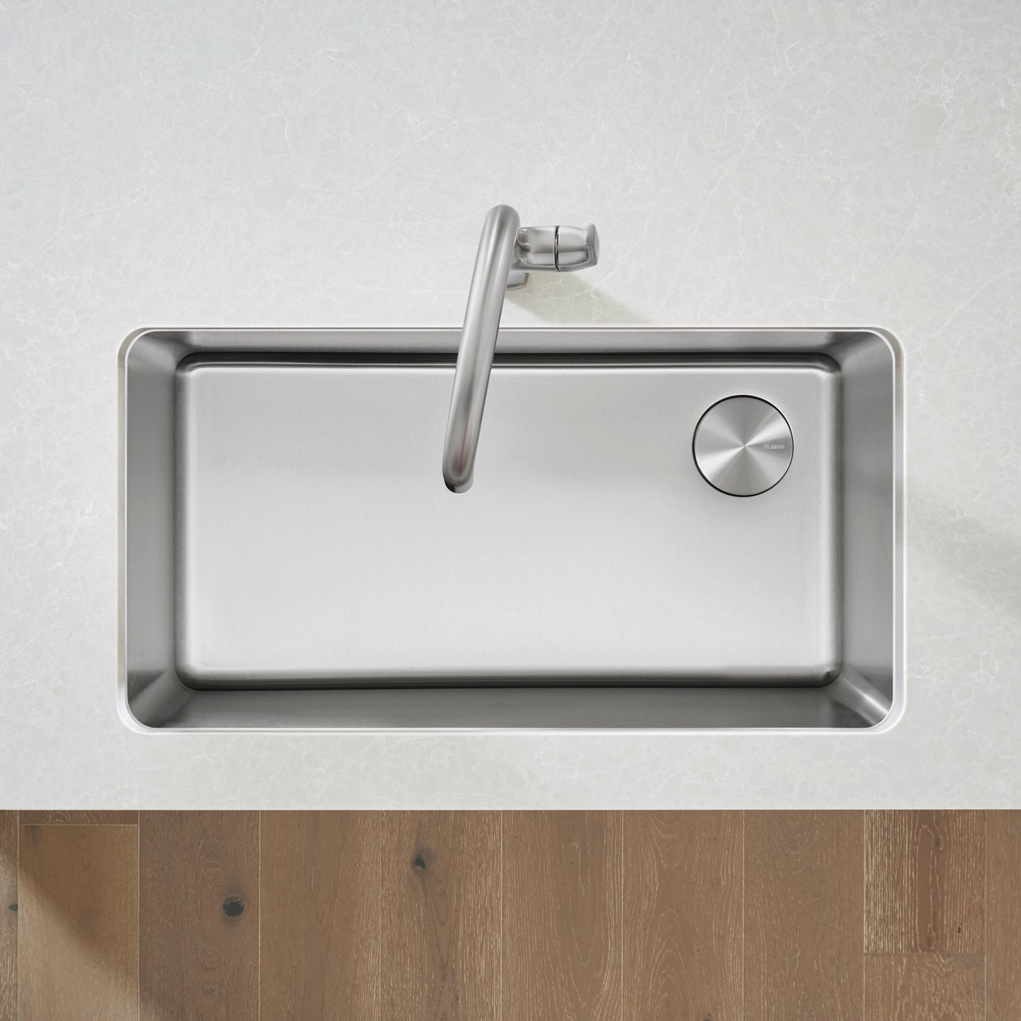 Satin Polished Finish - BLANCO Formera 33" Super Single Undermount Stainless Steel Kitchen Sink