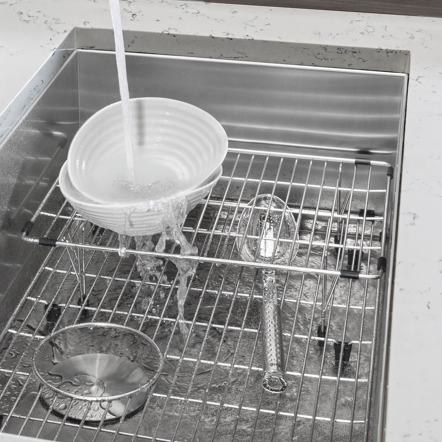 BLANCO Stainless Steel Elevated Sink Grid for Quatrus Ergon, Cerana 33" and Cuvee 32" Super Single Sinks