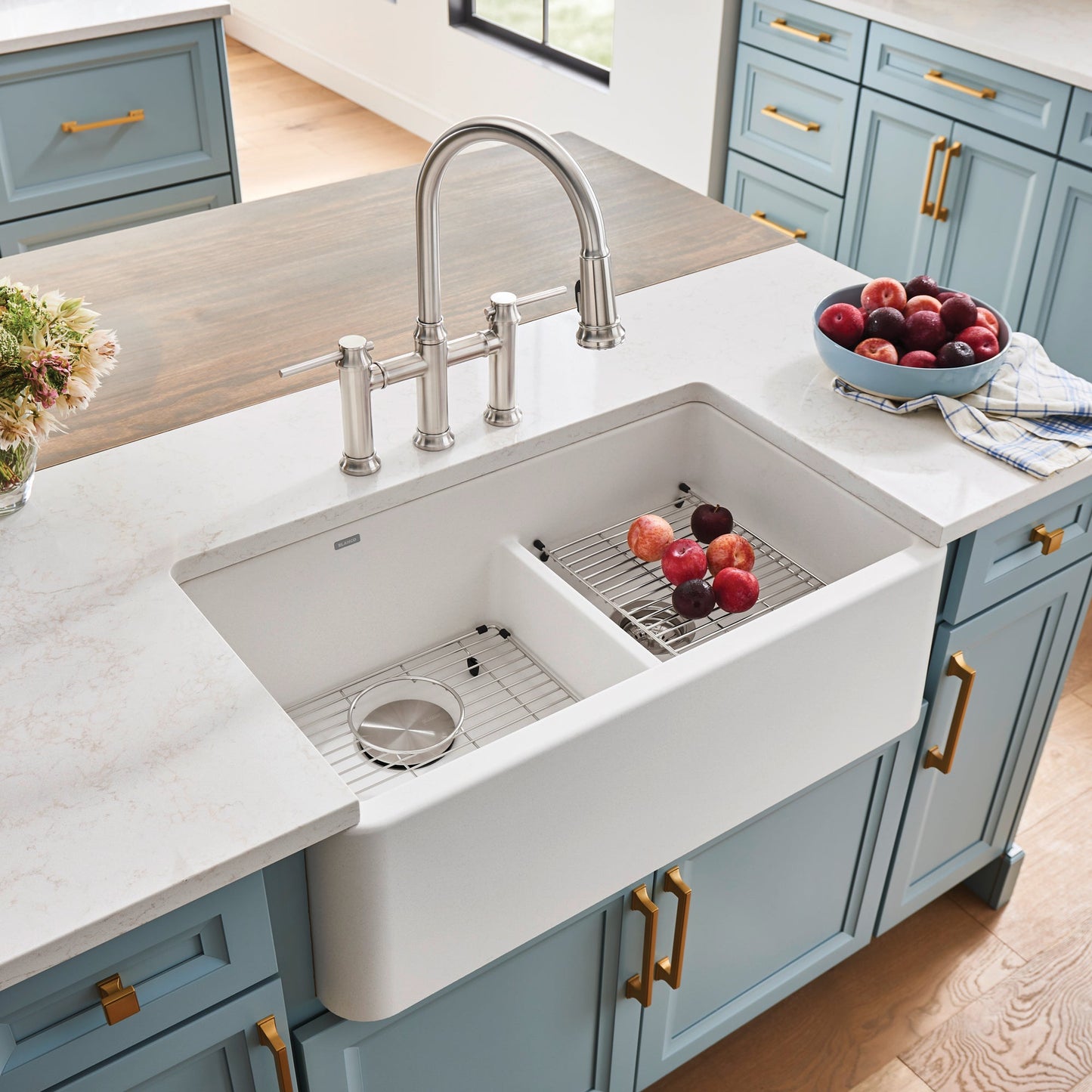 BLANCO Stainless Steel Sink Grid for Ikon 60/40 Sink - Large Bowl