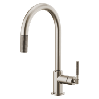 Brizo Litze 63043LF Pull-Down Faucet with Arc Spout and Knurled Handle