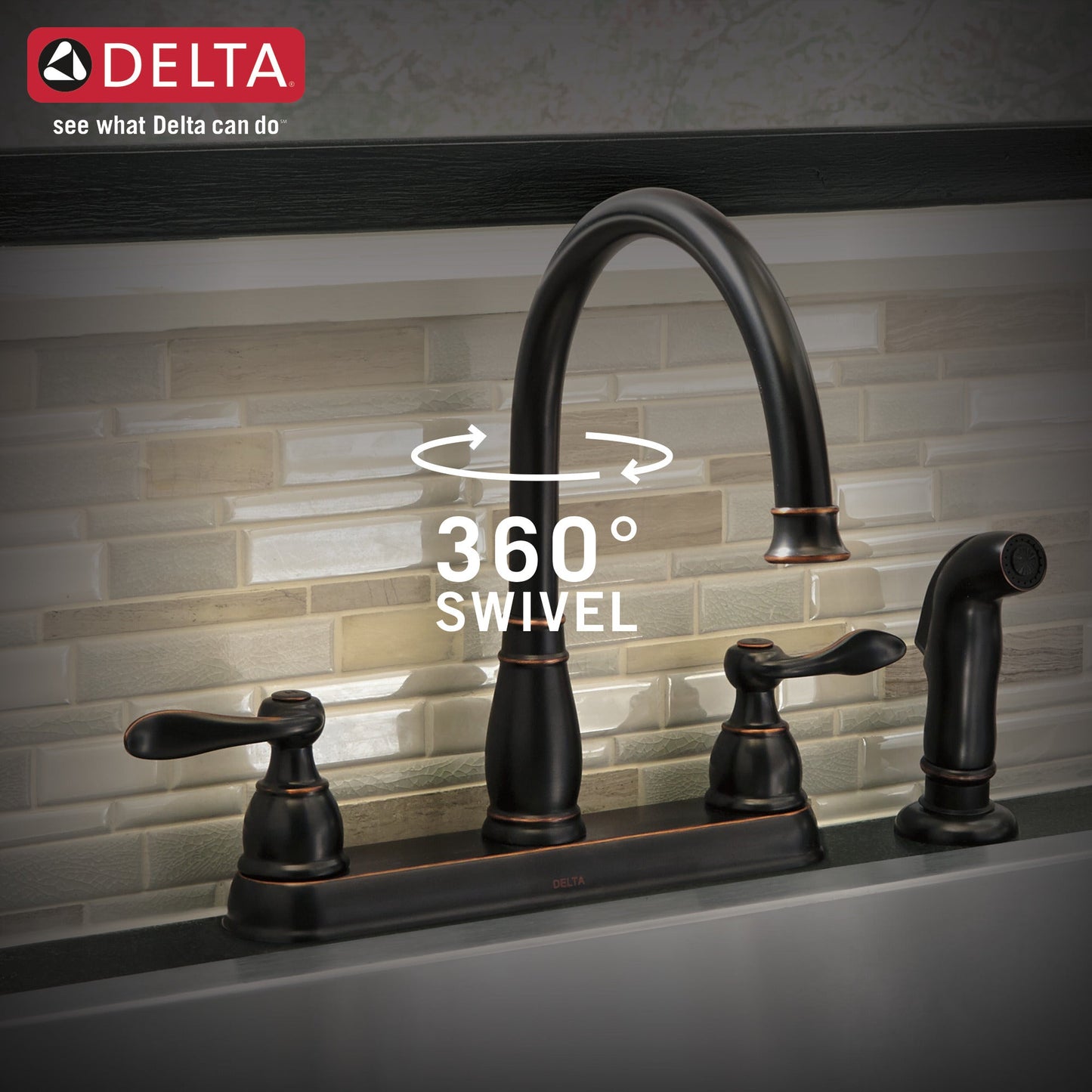 Delta Windemere 21996LF Two Handle Kitchen Faucet