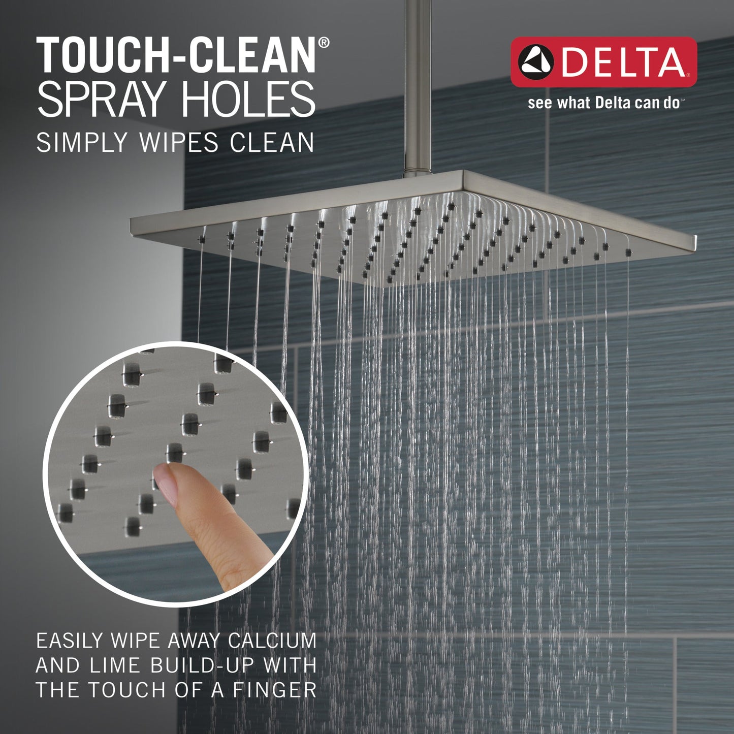 Delta Universal Showering Components 52159 Single-Setting Metal Raincan Shower Head