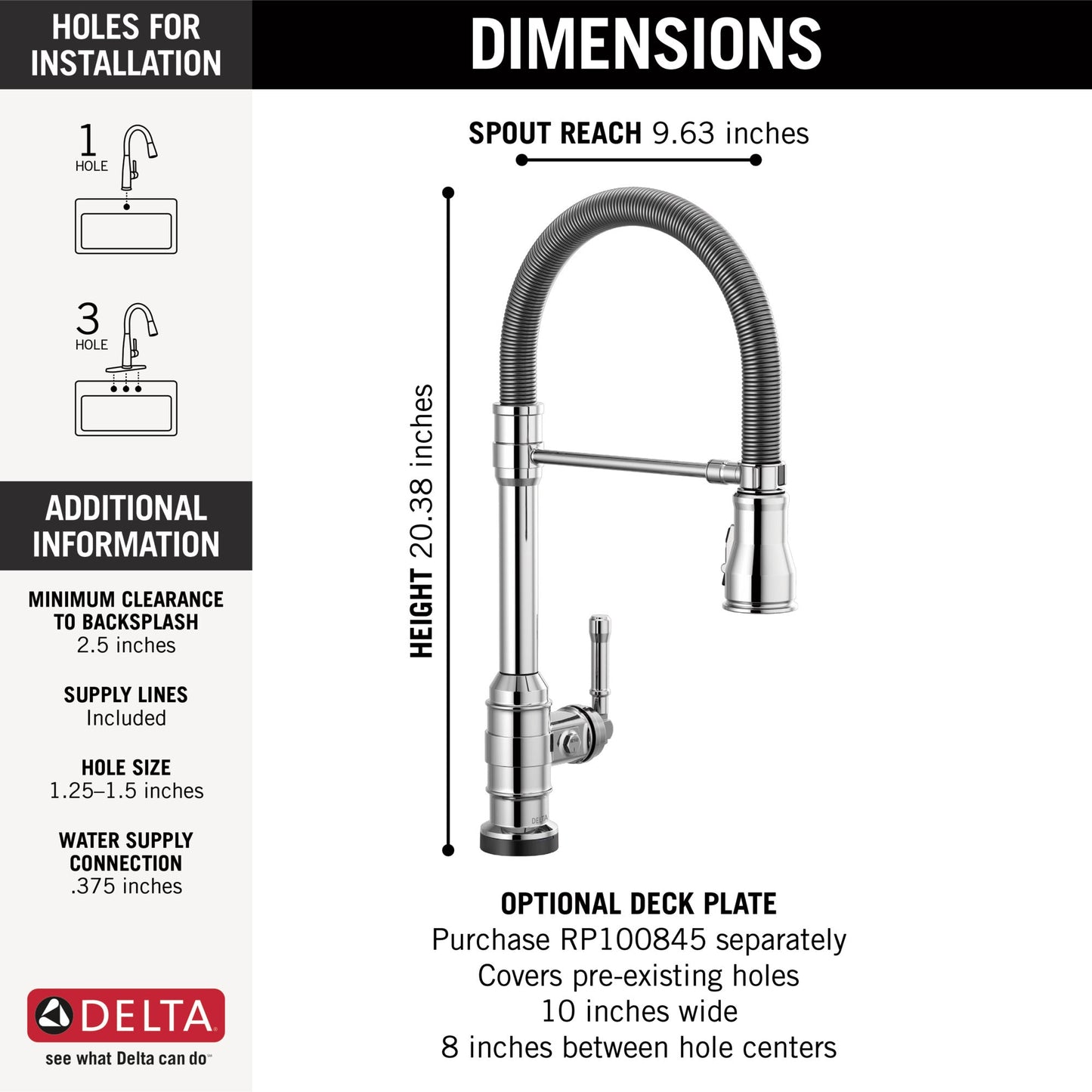 Delta Broderick 9690T Single-Handle Pull-Down Spring Kitchen Faucet with TouchTouch 2O Technology