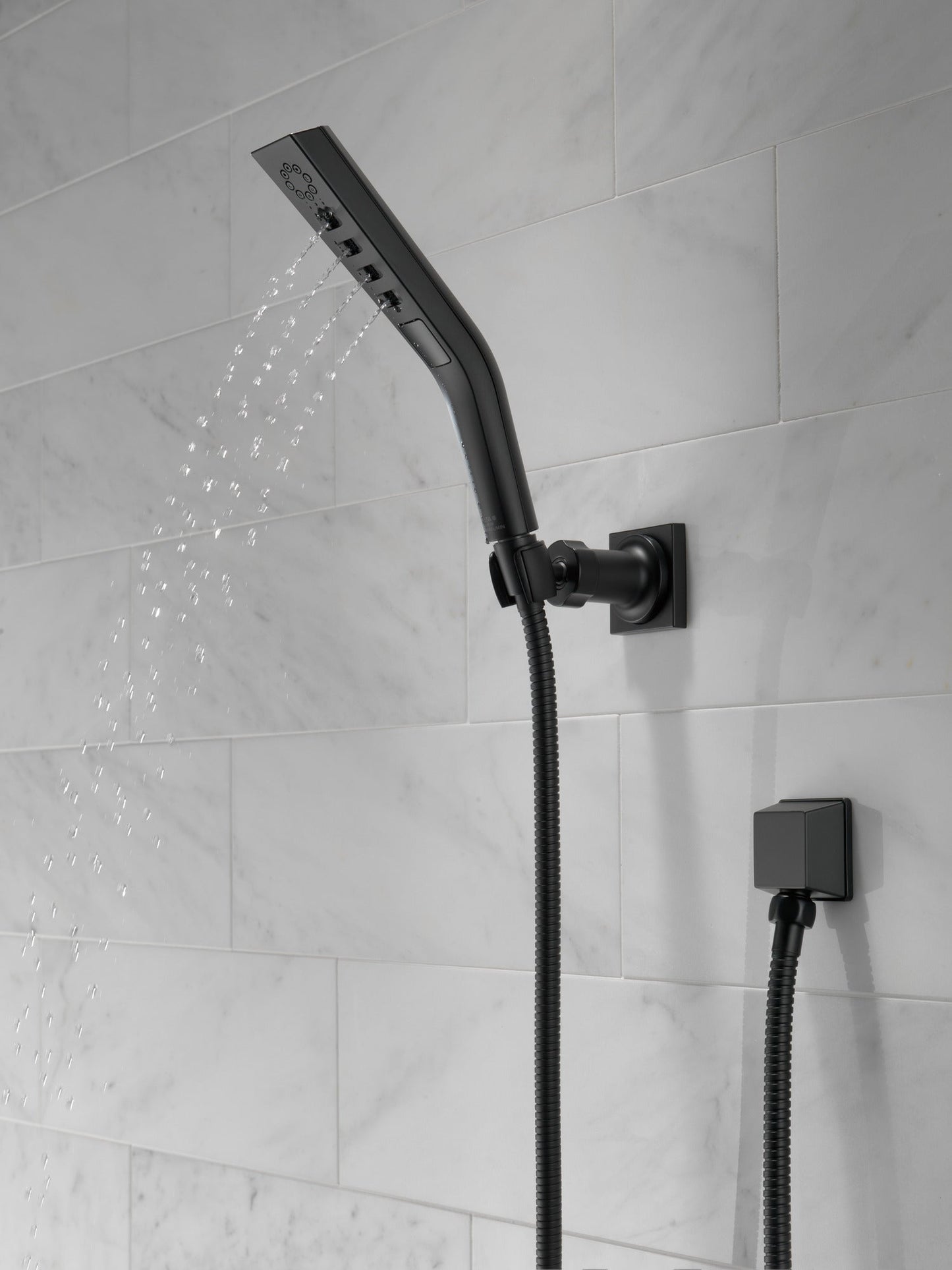 Delta Universal Showering Components 55799 H2OKINETIC 3-Setting Wall Mount Hand Shower, matte black - view 5