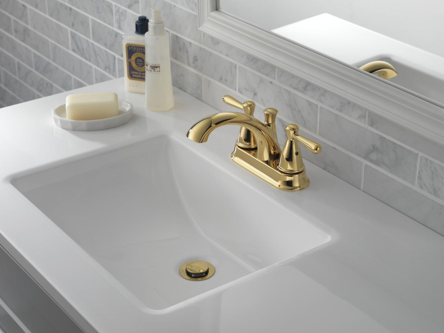 Peerless Retail Channel Product P99640LF Two Handle Centerset Bathroom Faucet