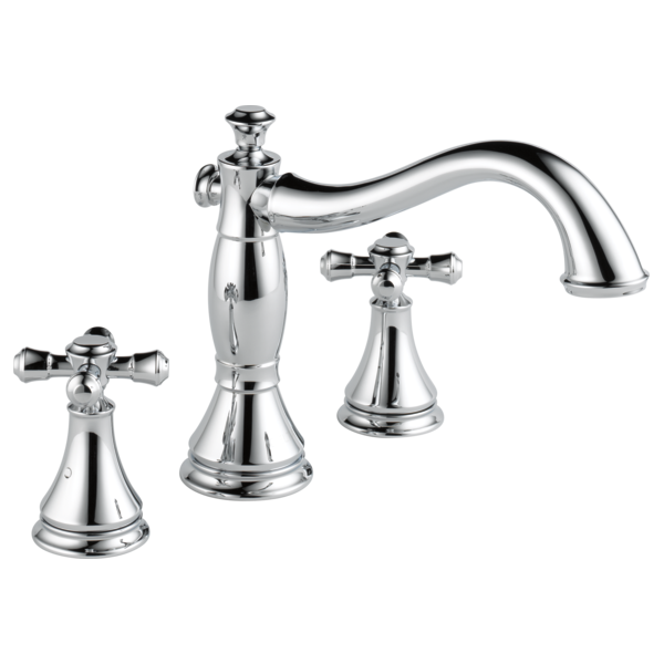 Delta Cassidy H695SS Metal Cross Handle Set - Roman Tub