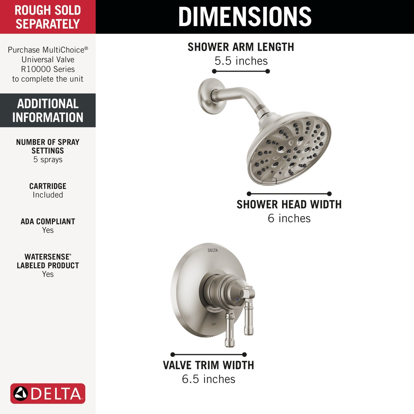 Delta Broderick T17284 17 Series Shower Trim