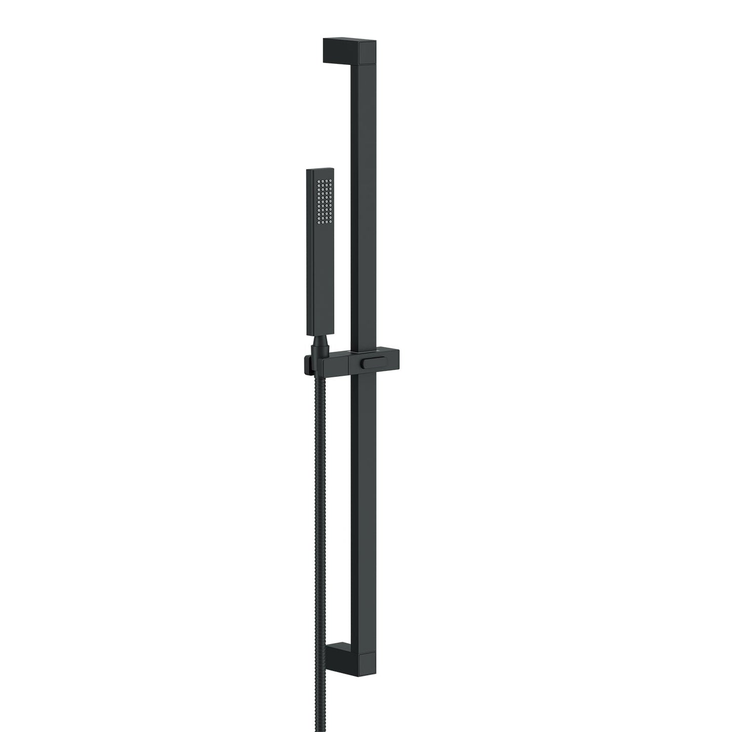 Gerber D462726 Versa Square 30" Slide Bar Assembly w/ Single Function Rectangular Handshower 1.75gpm - Satin Black