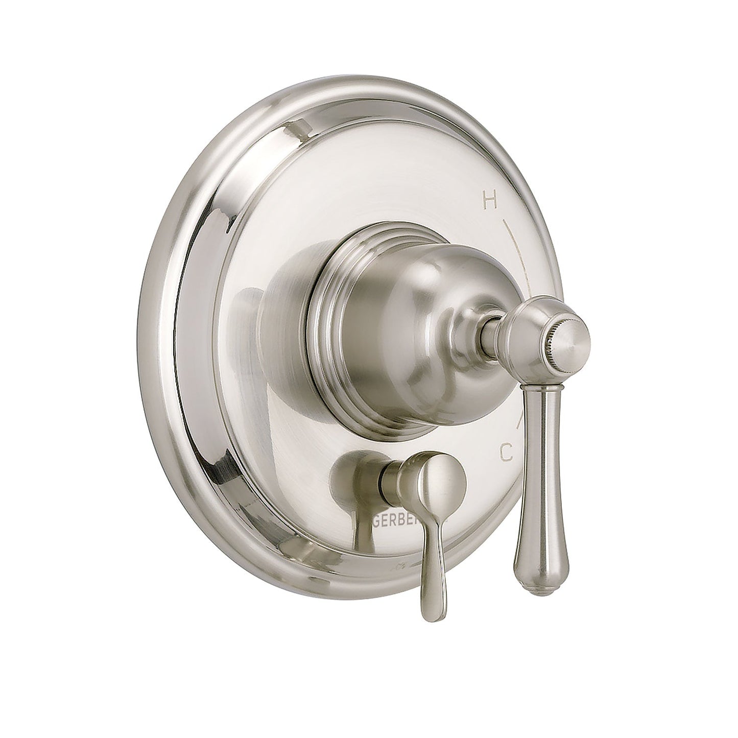 Gerber D500457TC Opulence 1H Pressure Balance Trim Kit & Treysta Cartridge for Valve Only w/ Diverter on Valve Brushed Nickel - Brushed Nickel