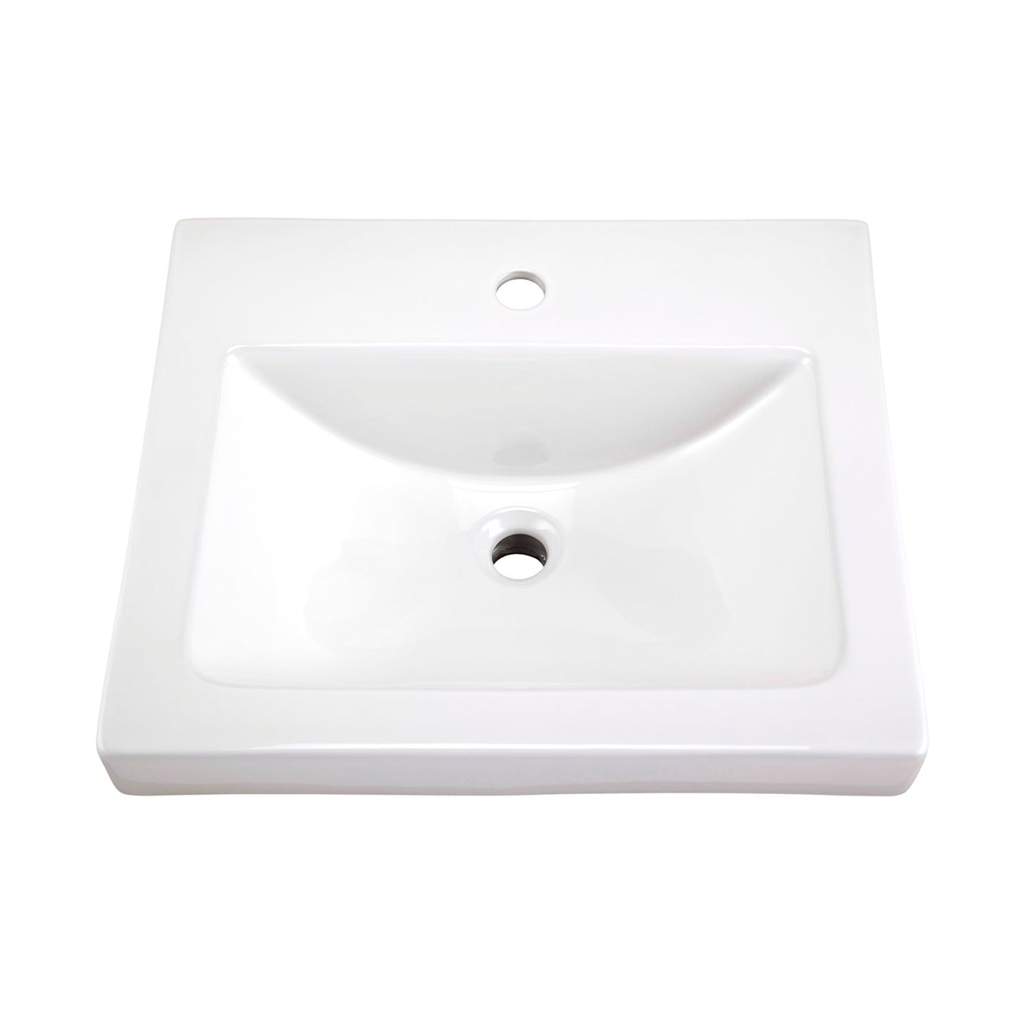 Gerber G0012892 Wicker Park Countertop Lavatory 22-1/16"x17-3/4" Rectangle with U-Shaped Basin - Single Hole White - White