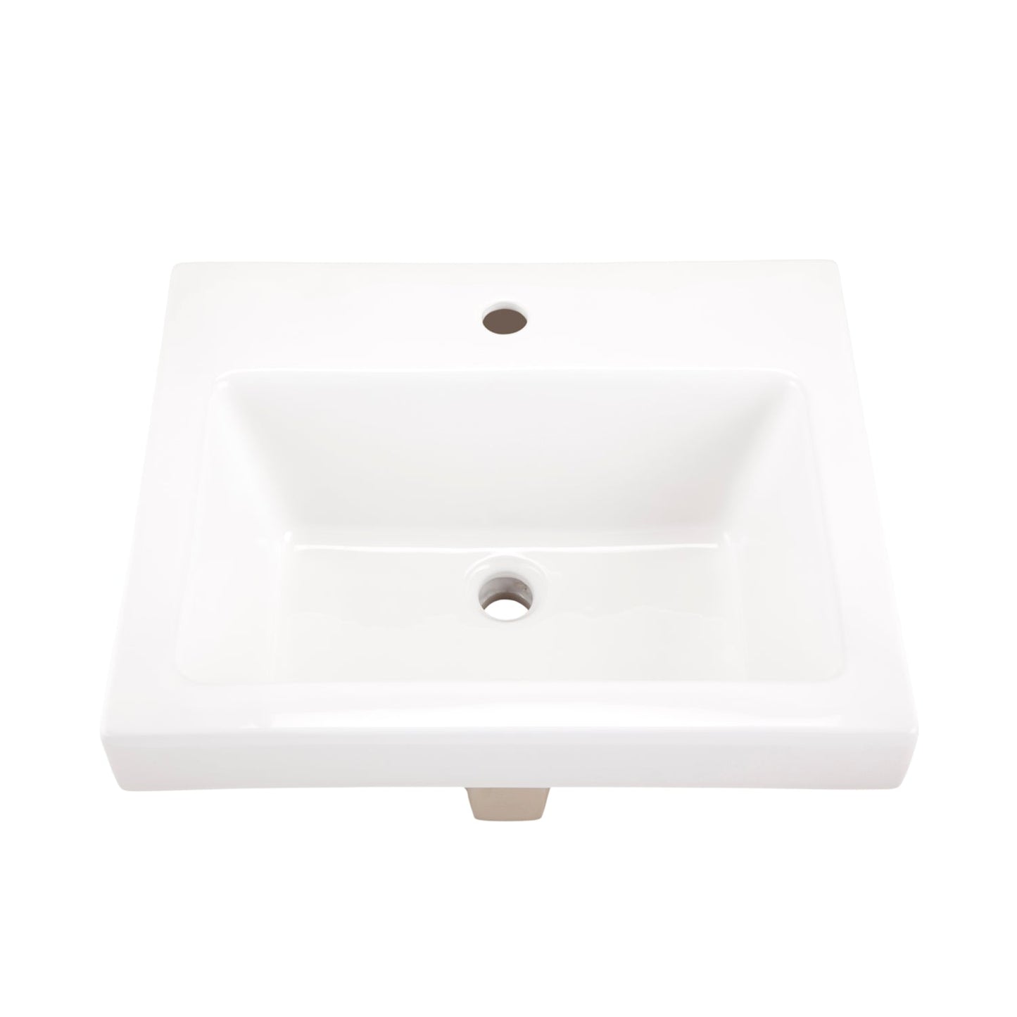 Gerber G0013822 Wicker Park Countertop Lavatory 21"x18" Rectangle Single Hole White - White