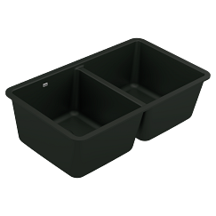 Moen 33 X 18.5 X 9.5 Granite Granite Double Bowl Sink