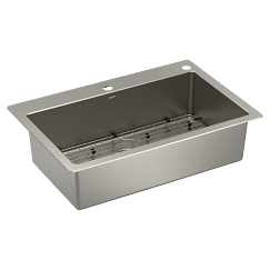 Moen 33"X22" Steel 18 Gauge Single Bowl Dual Mount Sink