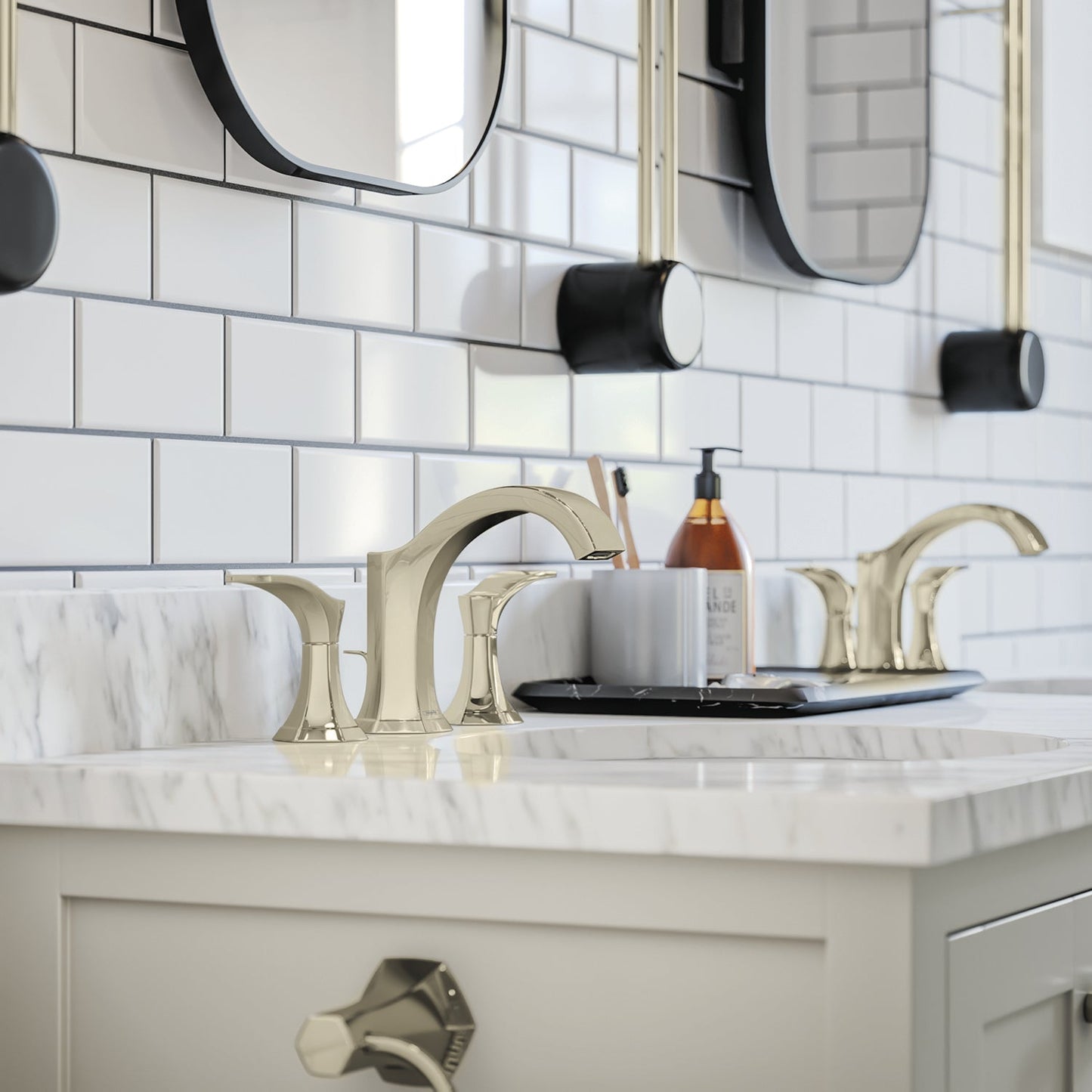 hansgrohe Locarno Widespread Faucet 110 with pop-up drain, 1.2 GPM