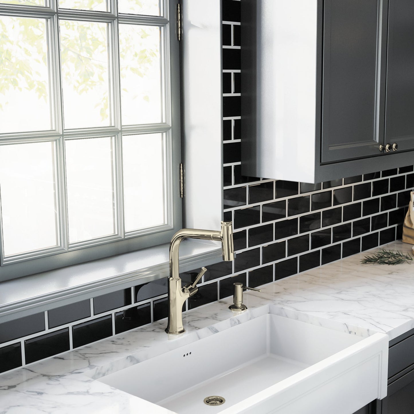 hansgrohe Locarno HighArc Kitchen Faucet, 2-Spray Pull-Out, 1.75 GPM