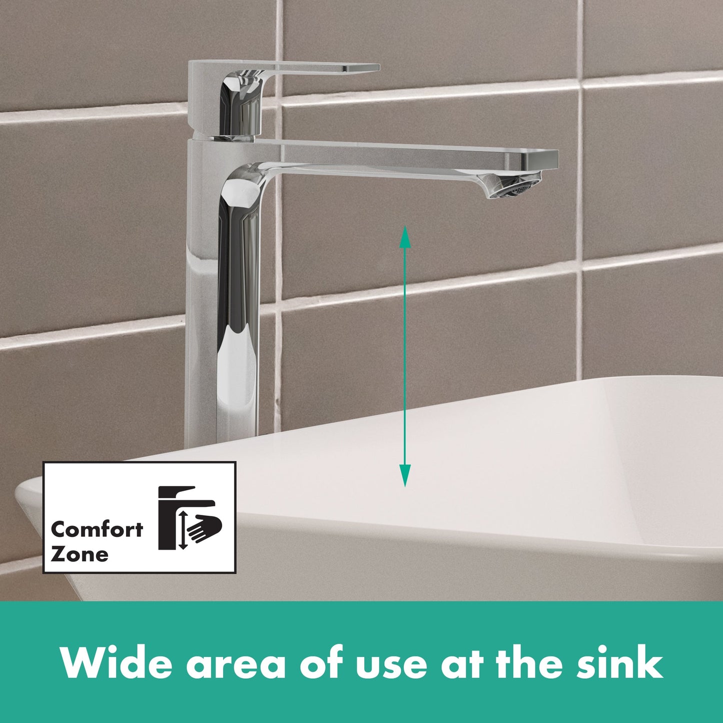hansgrohe Rebris E Single-Hole Faucet 240, 1.2 GPM